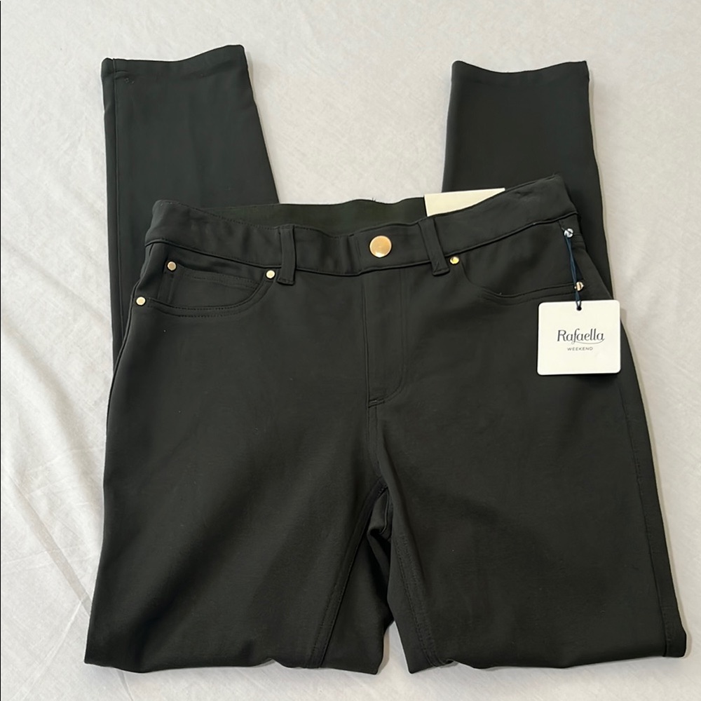 Rafaella | Women's Sleek Olive Green Jeggings Small